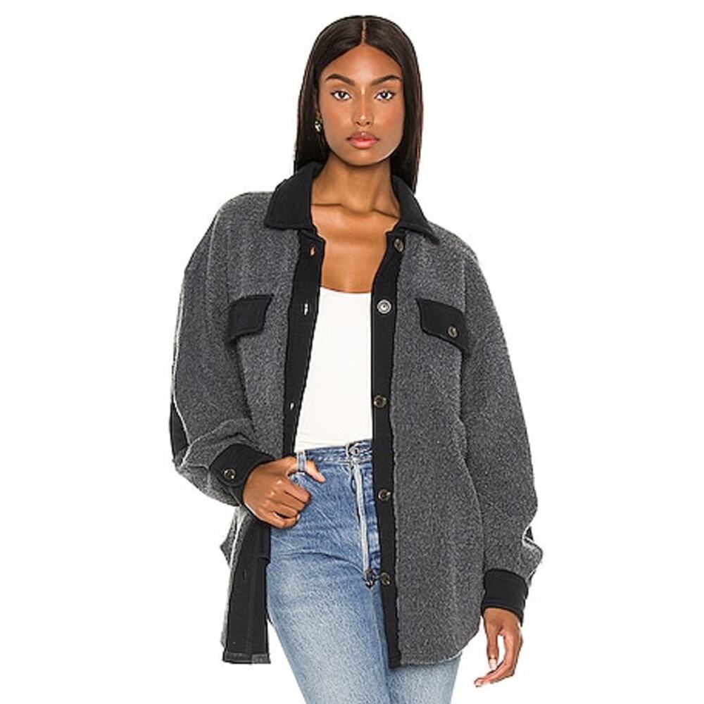 Free People Ruby Jacket Washed Black NWT